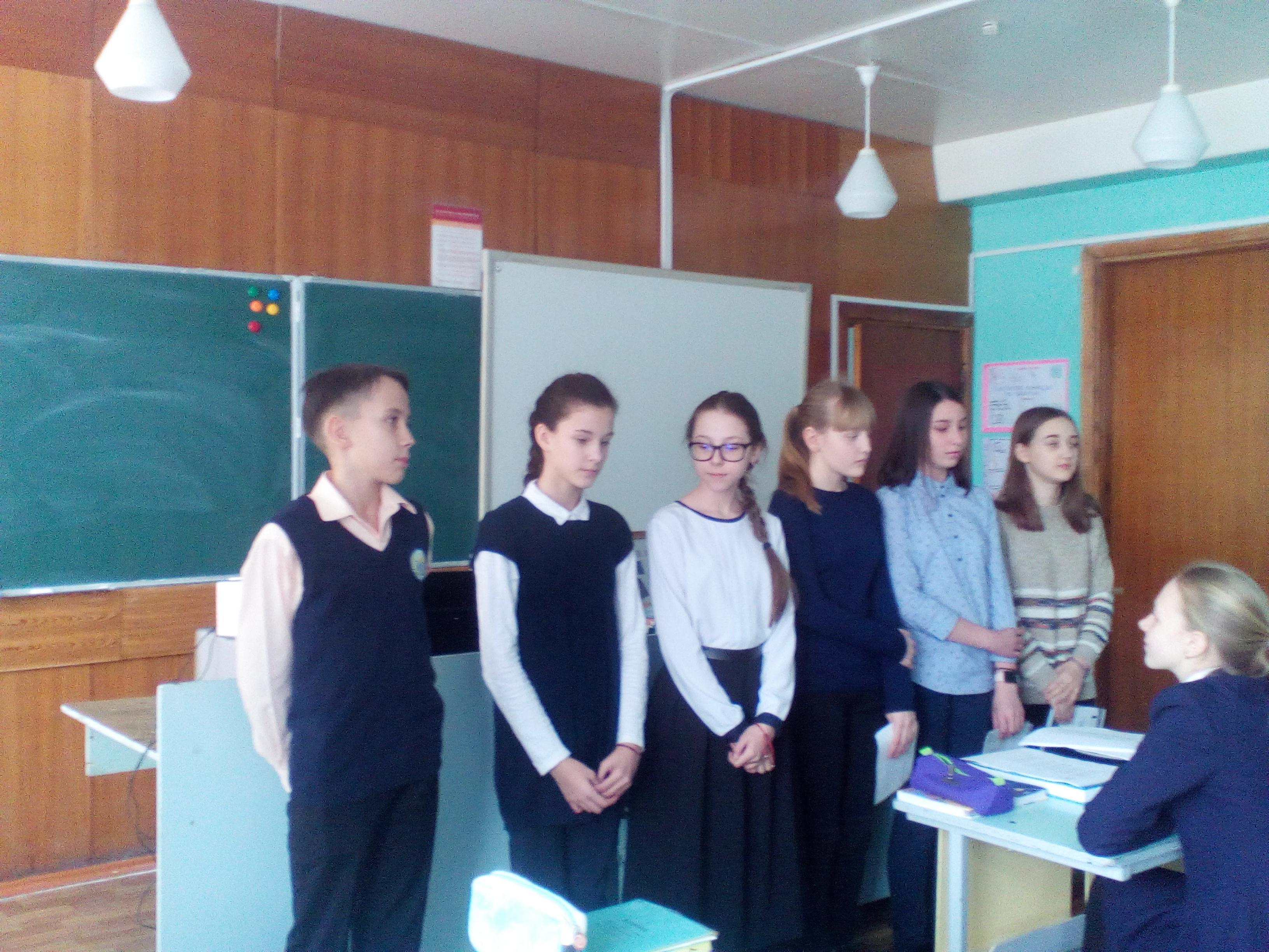 Жстреча учащихся 7 "А" с поэтом Г.Н.Пуссепом