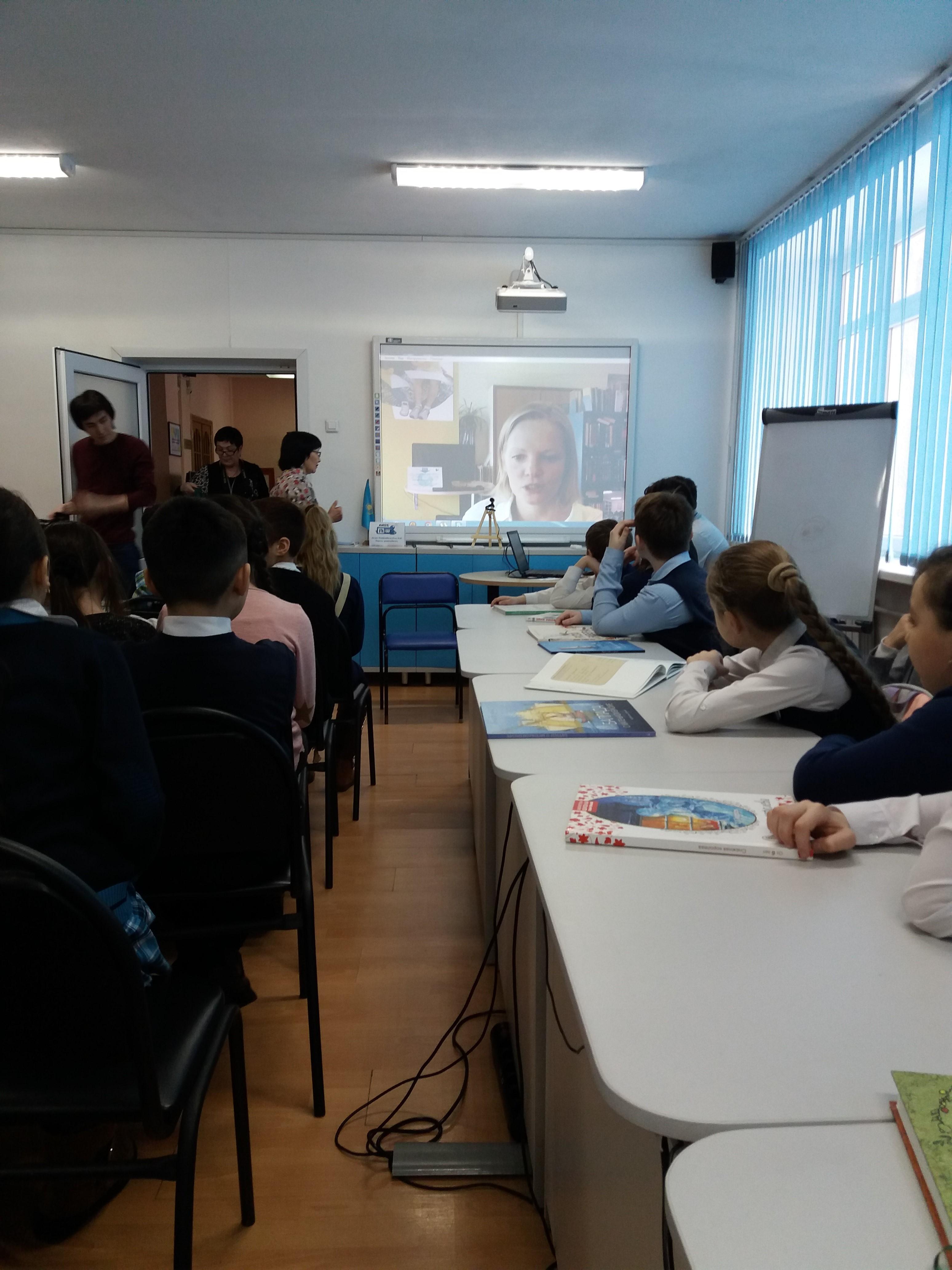 Учащиеся 3 «В» класса - участники международного телемоста Россия-Казахстан