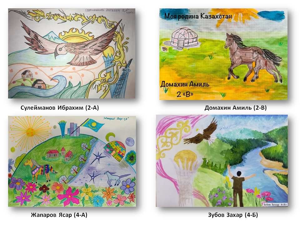 Конкурс рисунков на тему «Мой Первый Президент» и «Казахстан глазами детей»