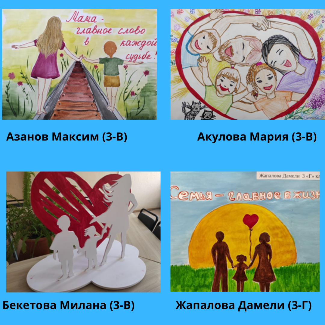 Конкурс рисунков ко дню семьи и дню матери в Казахстане