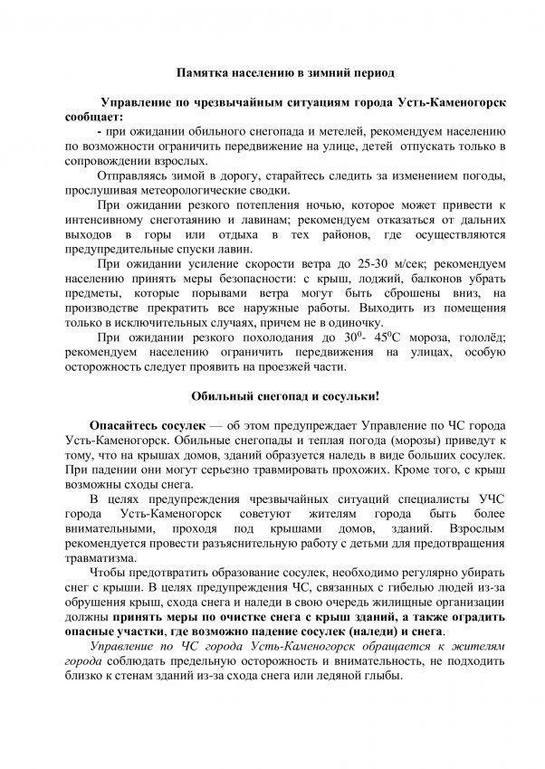 Безопасная зима